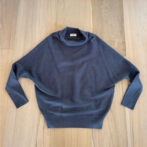 Eliana Baggy Cozy Long Sleeve Sweater With Unique Neck Size Large